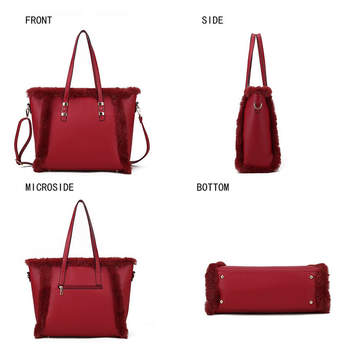 Mkf Liza With Faux Fur Women Tote Bag By Mia K