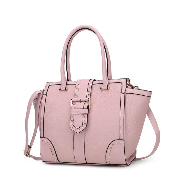Taupe Mkf Collection Ilana Satchel Bag By Mia K