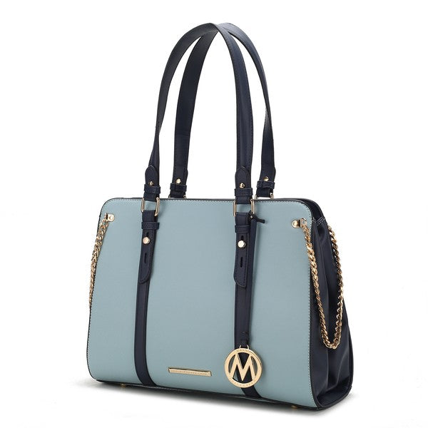 Burgundy Mkf Amy Vegan Leather Women Tote Bag By Mia K