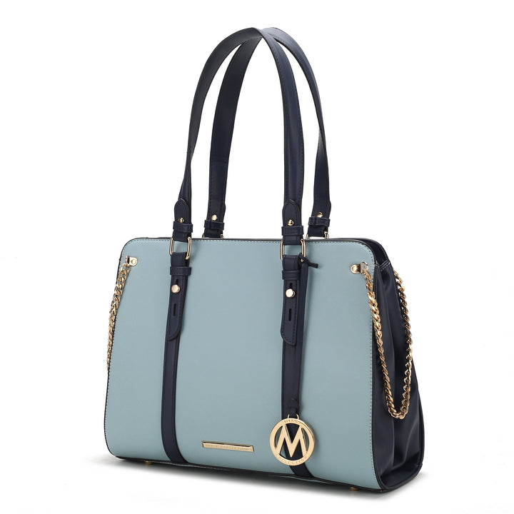 Chocolate Mkf Amy Vegan Leather Women Tote Bag By Mia K