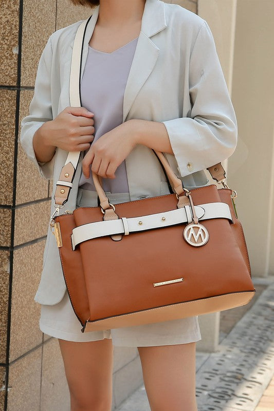 Coffee Mkf Jamie Womens Satchel Bag By Mia K