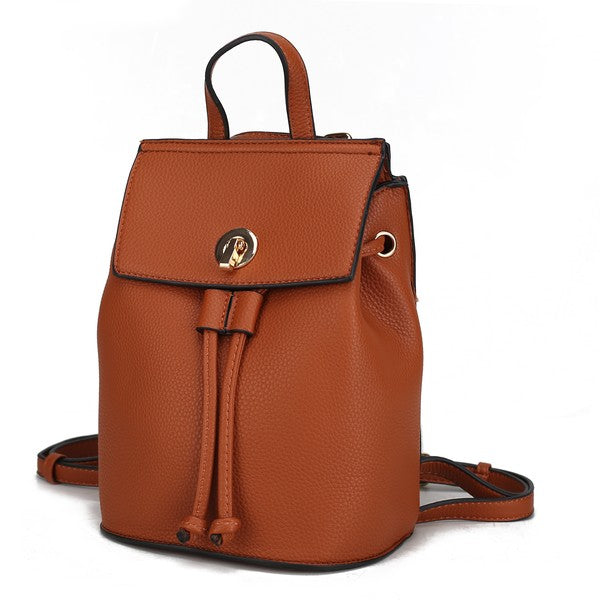 Taupe Mkf Serafina Vegan Leather Women Backpack By Mia K