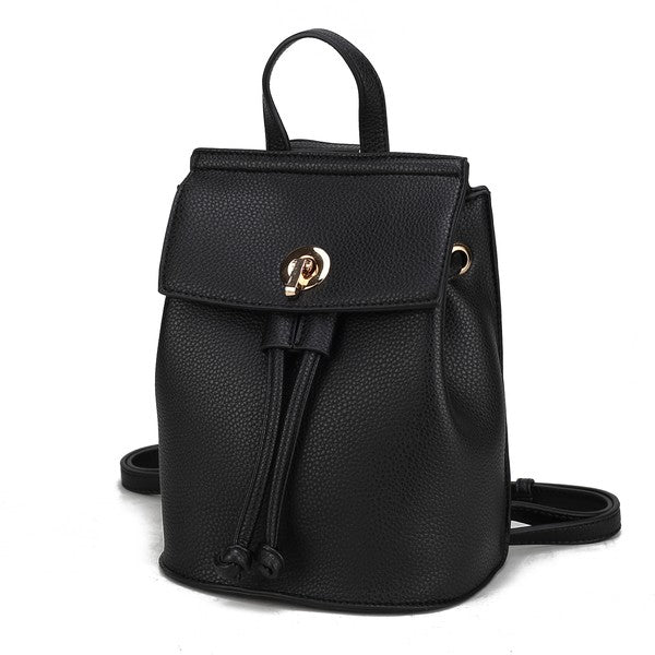 Khaki Mkf Serafina Vegan Leather Women Backpack By Mia K