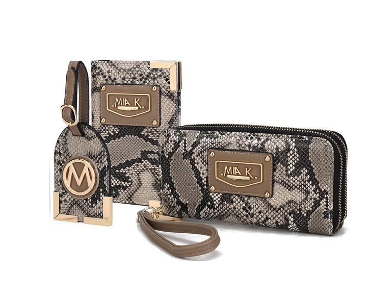 Mkf Darla Snake Travel Gift Set By Mia K