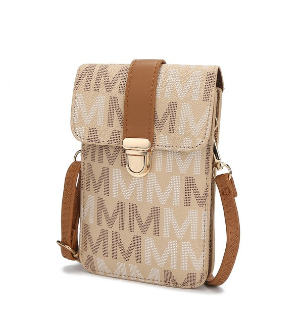 Burgundy Mkf Lulu Xl M Signature Phone Wallet Crossbody Bag
