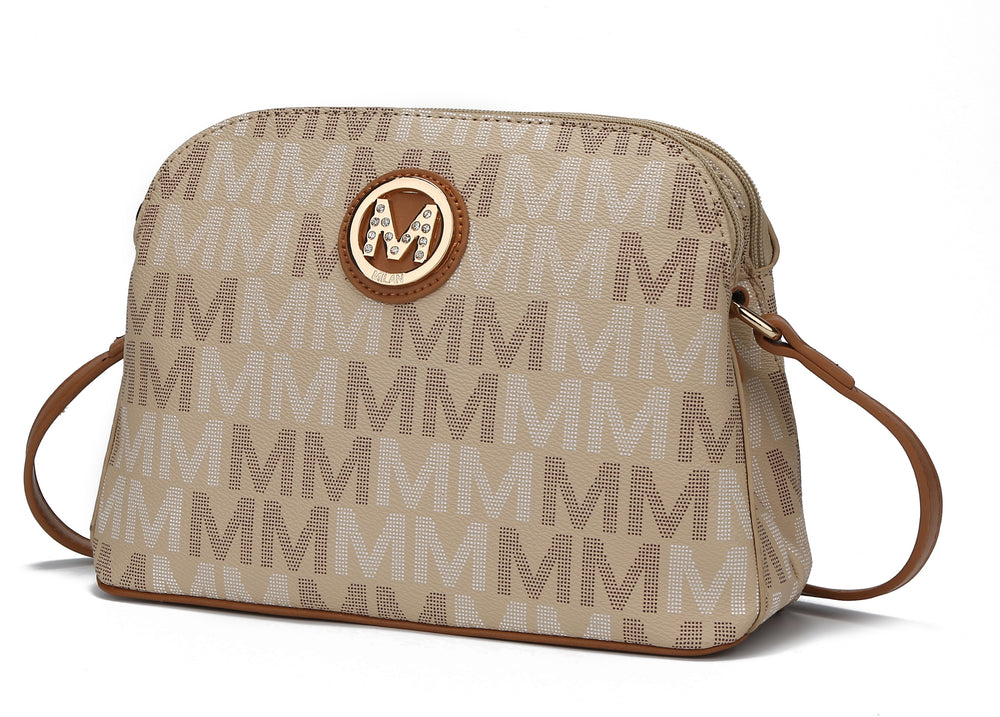 Brown Mkf Niecy M Signature Crossbody