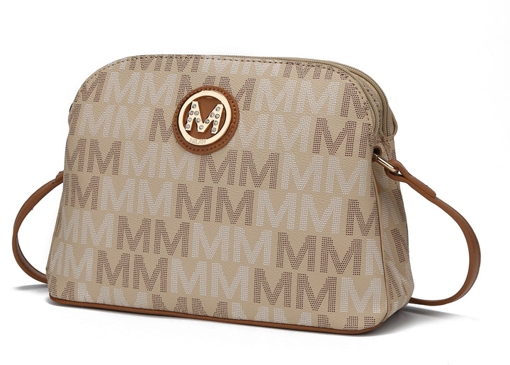 Brown Mkf Niecy M Signature Crossbody