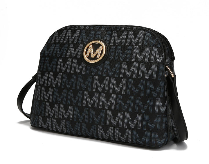 White Mkf Niecy M Signature Crossbody