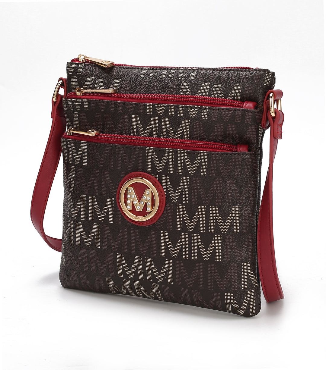 Red Mkf Lemuel M Signature Crossbody Bag