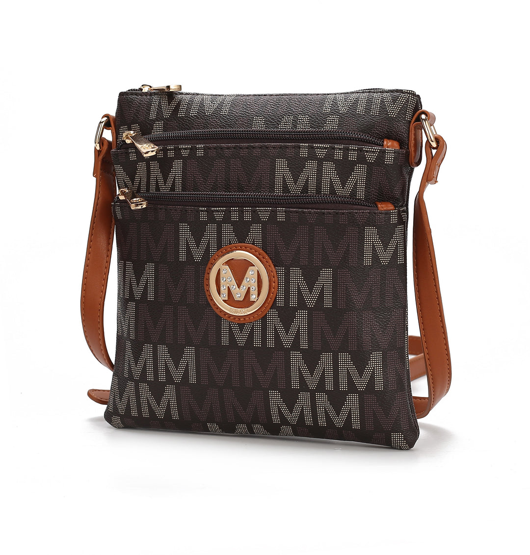 Burgundy Mkf Lemuel M Signature Crossbody Bag