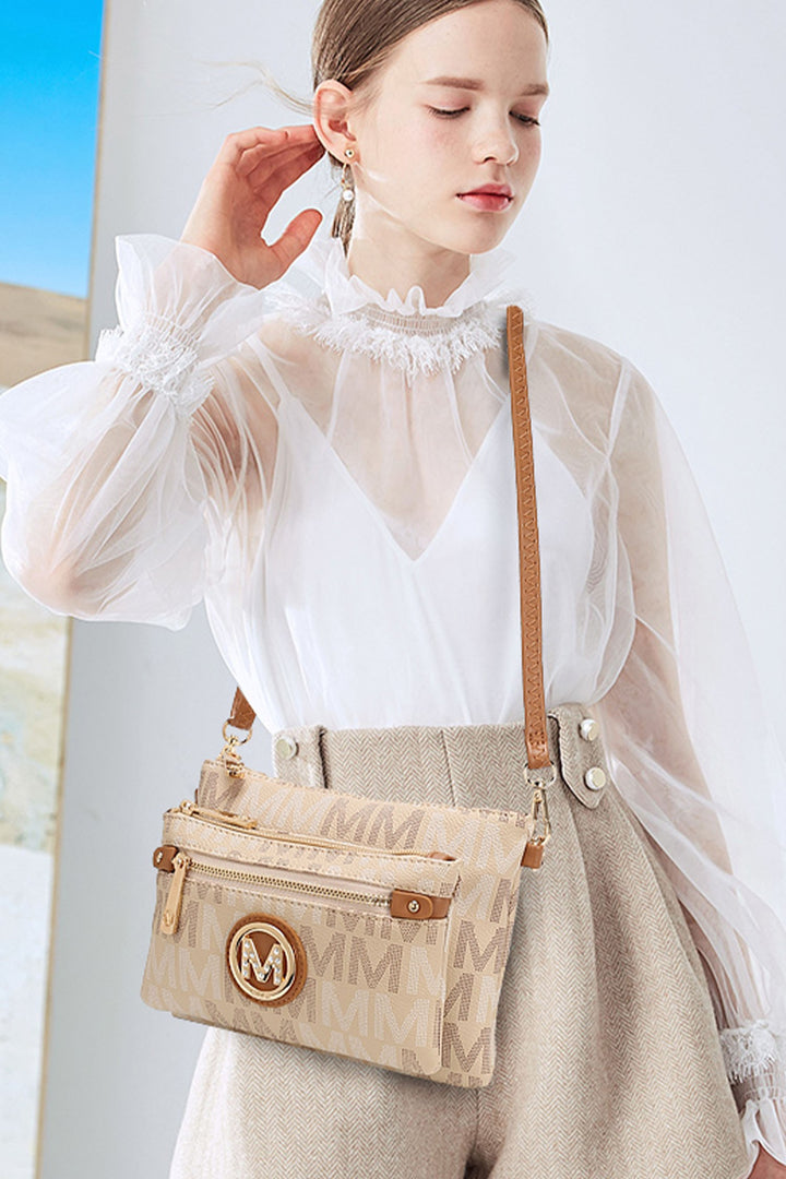 Burgundy Mkf Camren M Signature Crossbody Bag By Mia K
