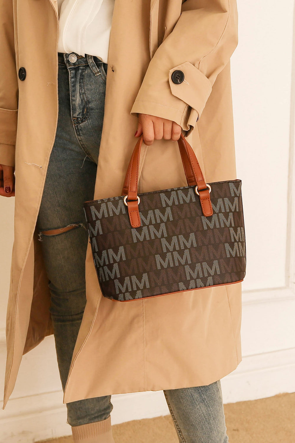 Black Mkf Aylet M Tote With Mini Bag And Wristlet Pouch