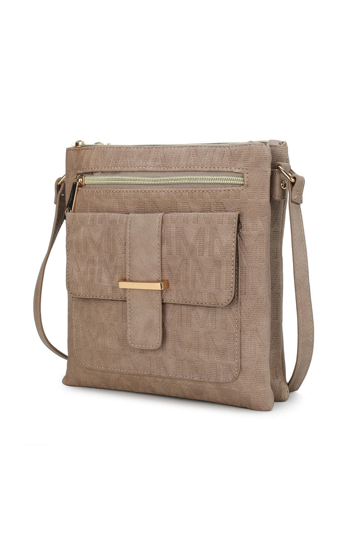 Taupe Mkf Janni Womens Crossbody Bag By Mia K