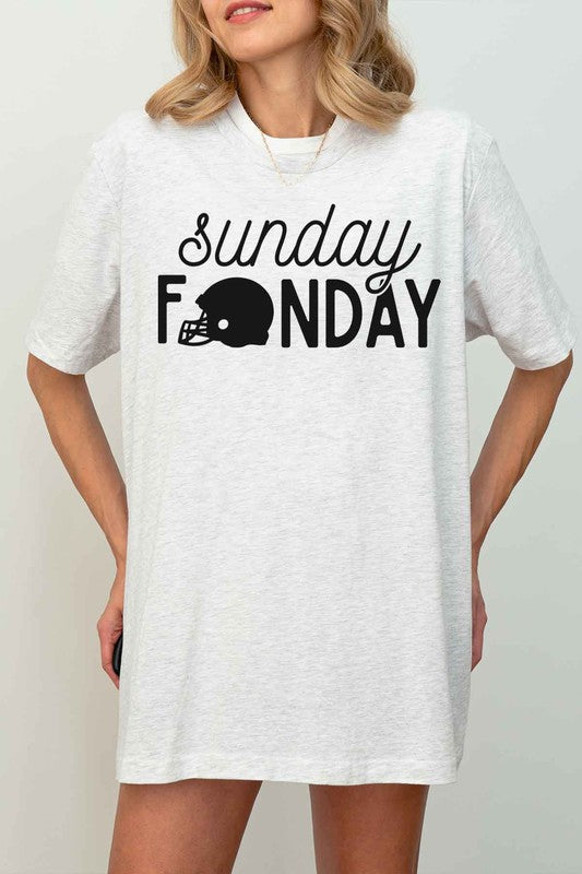 PINK Sunday Funday Football Game Oversized Graphic Tee