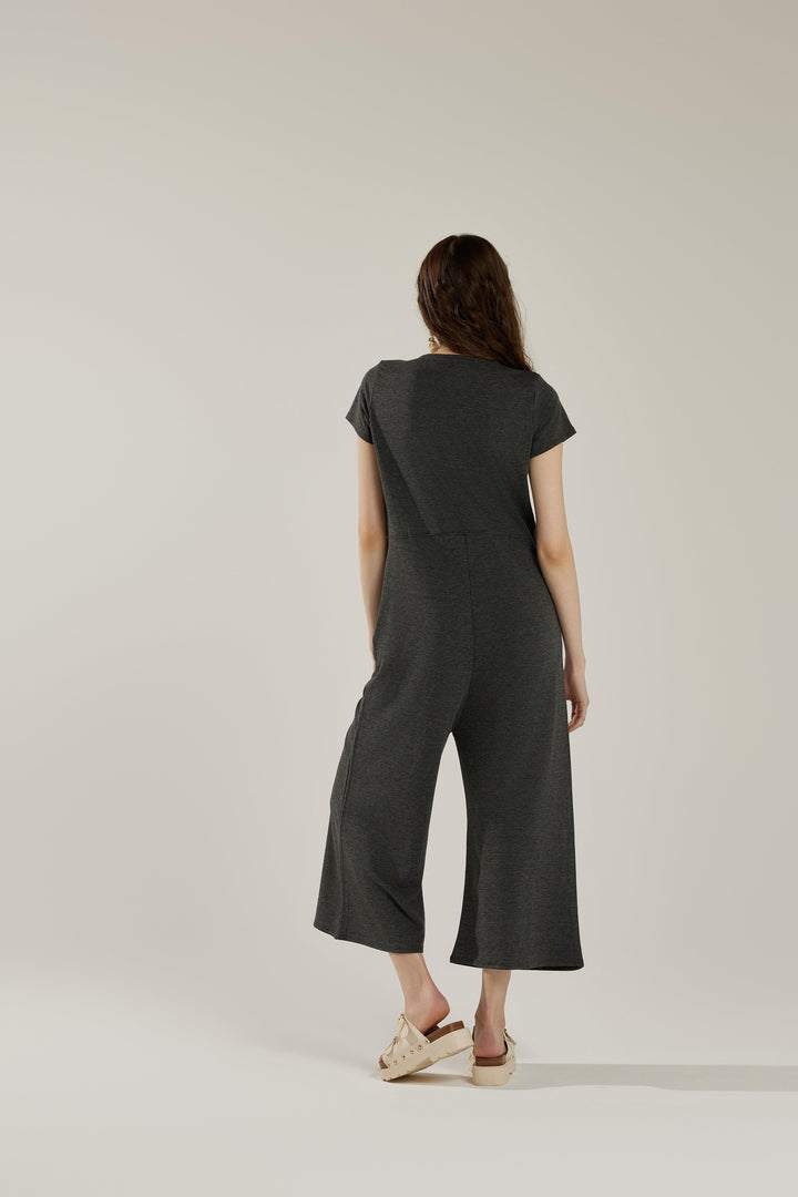 H.Blush Comfort Button Up Front Closure Jumpsuit