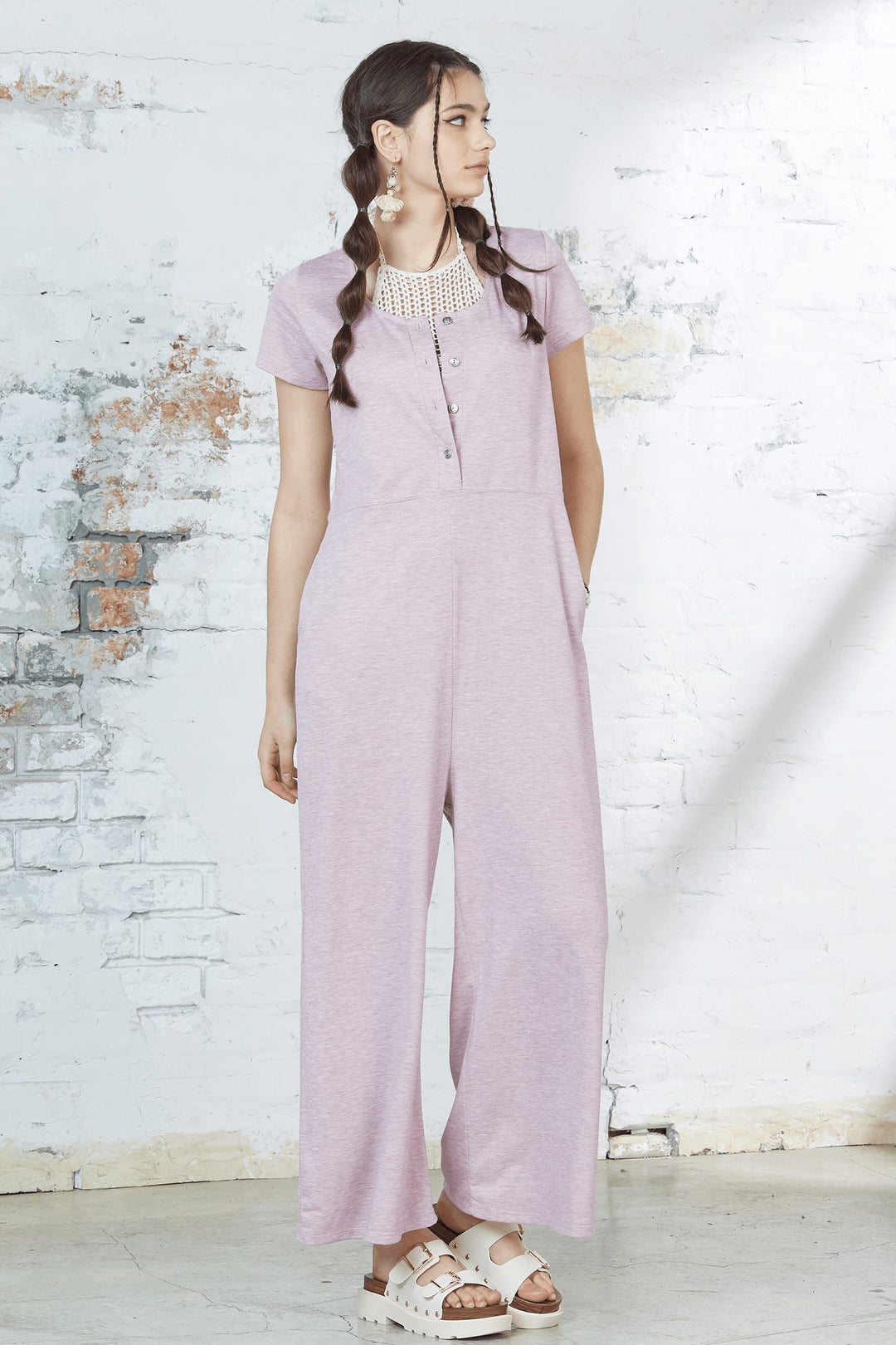 2T Charcoal Comfort Button Up Front Closure Jumpsuit