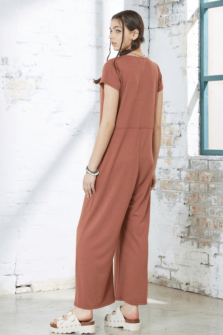 Black Comfort Button Up Front Closure Jumpsuit