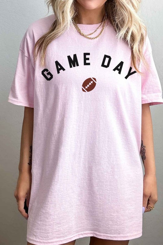 IVORY Game Day Football Tailgate Oversized Graphic Tee