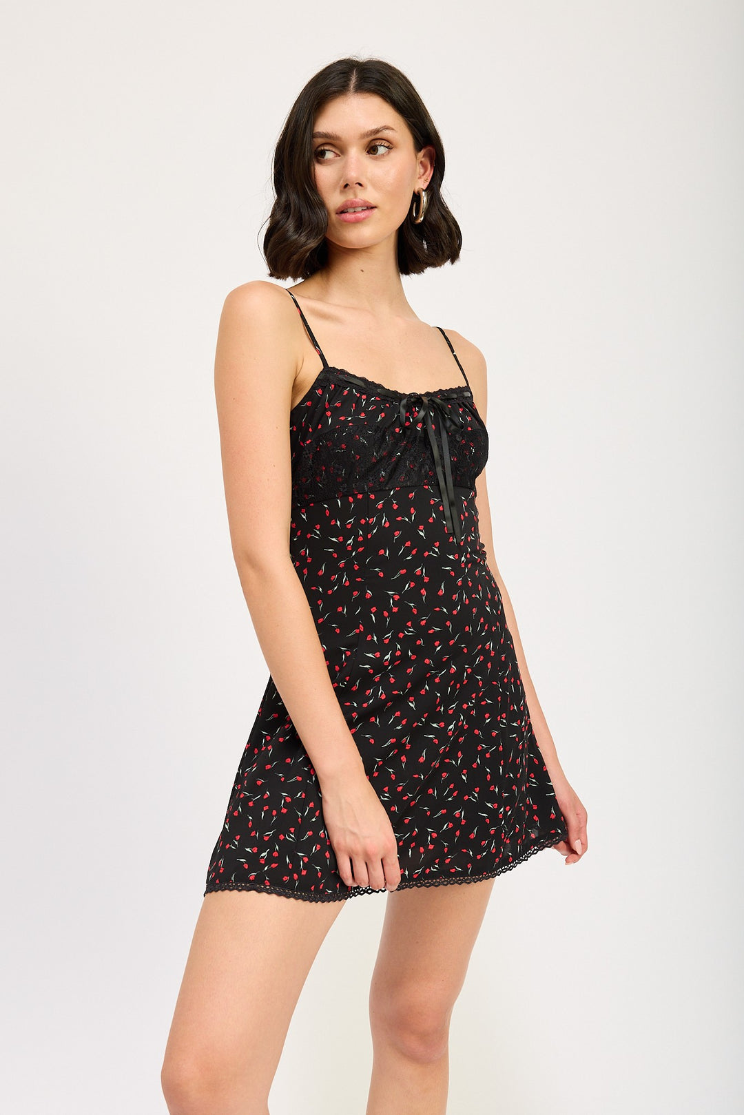 Lace Trim Slip Dress