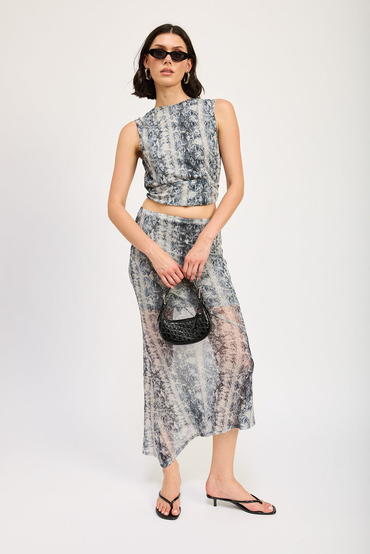Pleated Tie Back Top