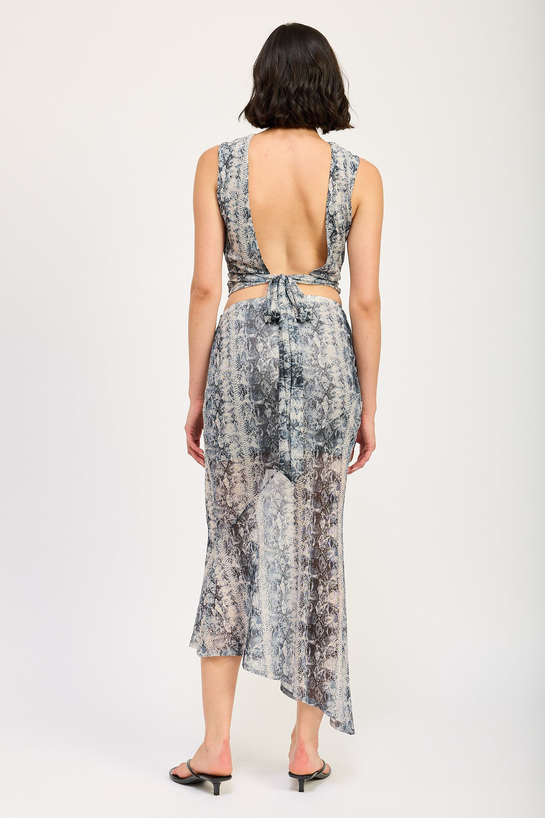 Pleated Tie Back Top