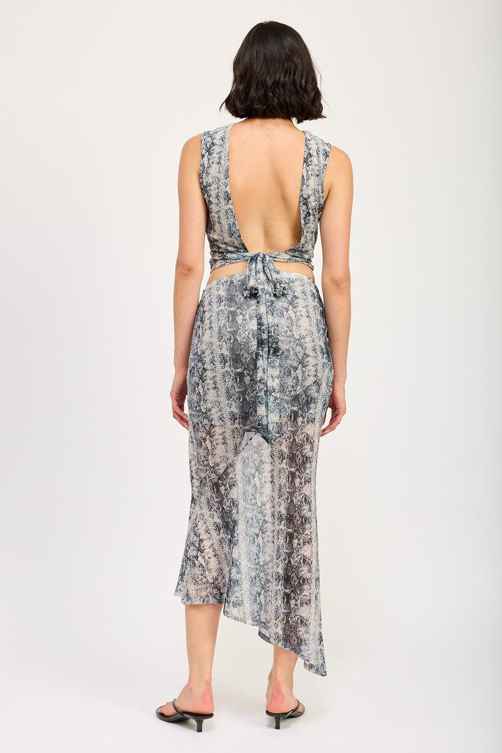 Pleated Tie Back Top