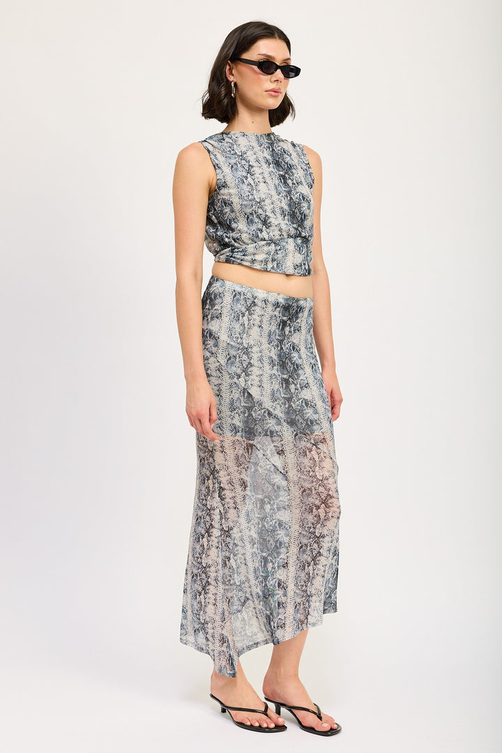 Pleated Tie Back Top