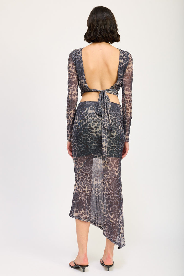 Printed Mermaid Maxi Skirt