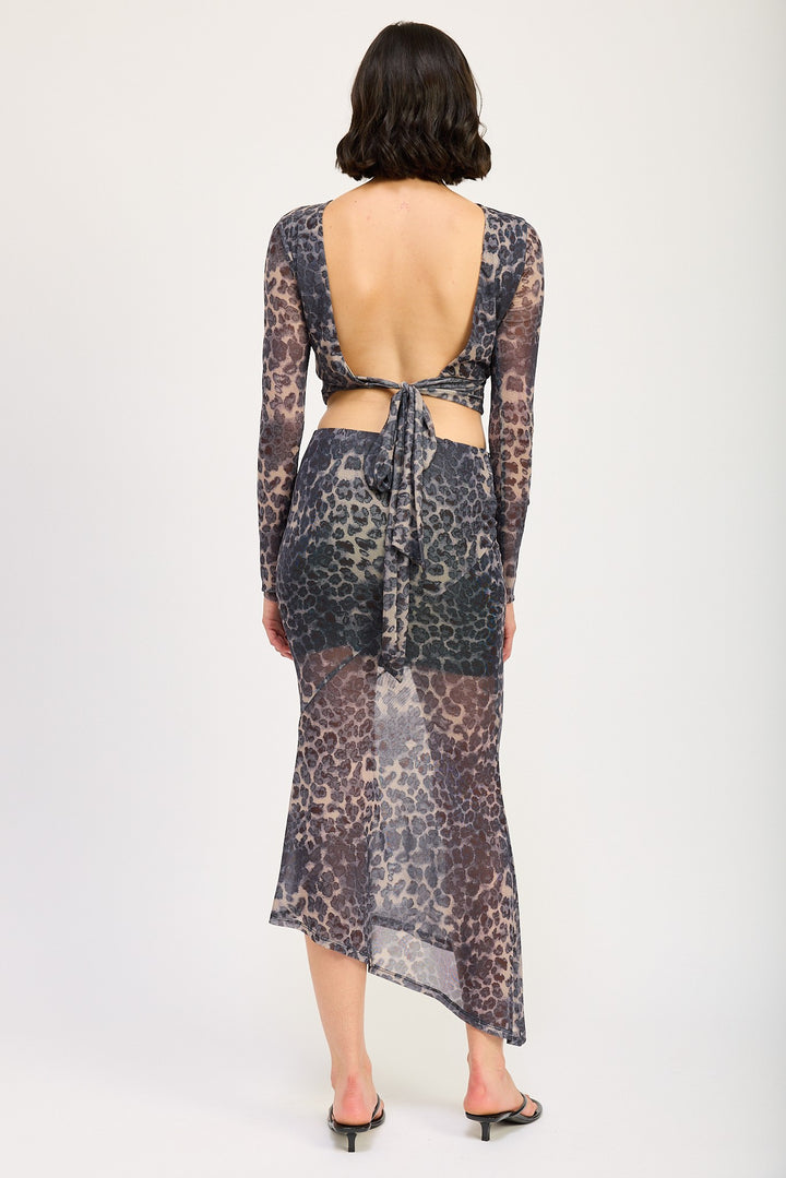 Long Sleeve Top With Back Tie