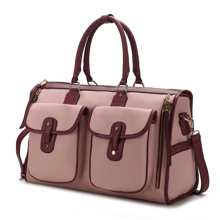 Wine Mkf Genevieve Women Duffle Bag By Mia K