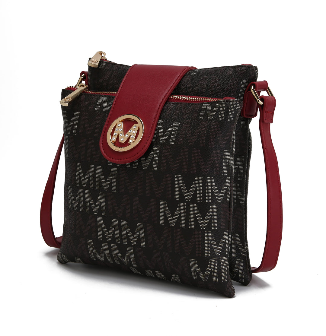 Red Mkf Nadien Milan Signature Crossbody Bag By Mia K