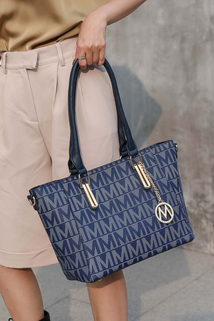 Beige Mkf Casey M Signature Tote Crossbody Set