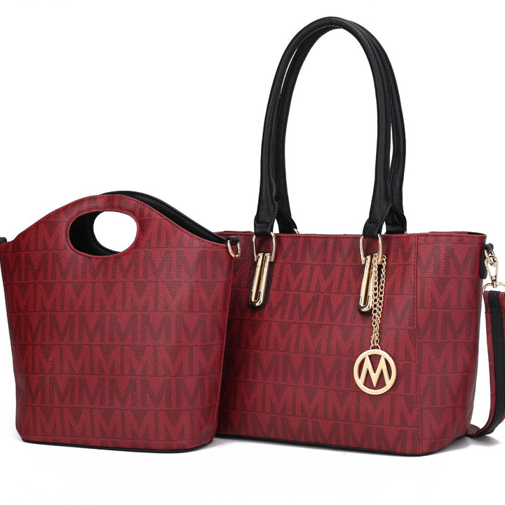 Mkf Casey M Signature Tote Crossbody Set