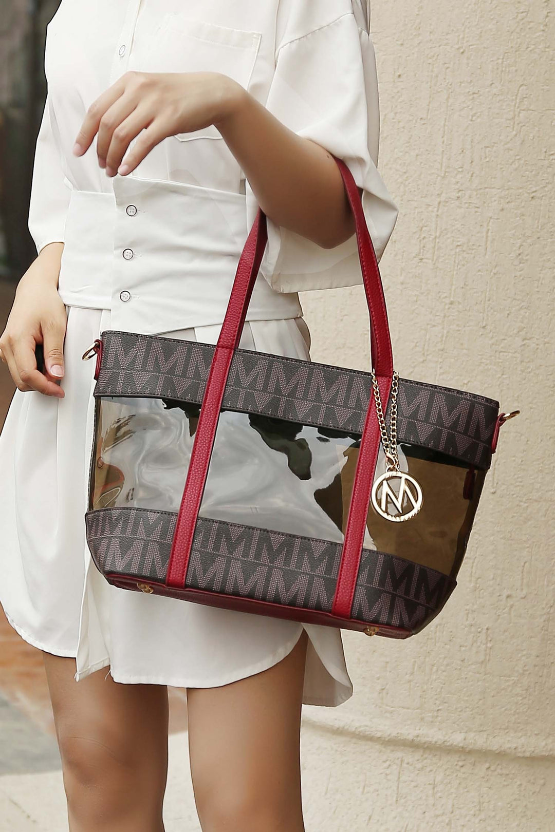 Black Mkf Belinda Tote With Crossbody Bag By Mia K