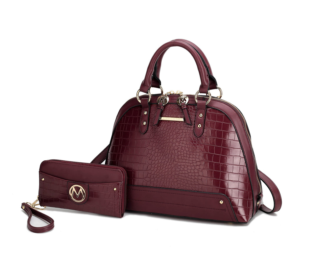 Mkf Nora Premium Croco Satchel By Mia K