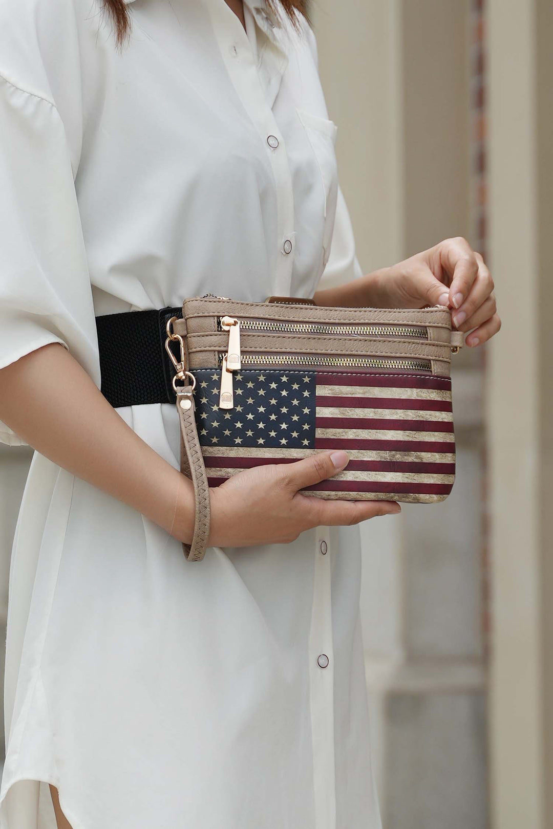 Chocolate Mkf Alisson Women Crossbody Wristlet Bag By Mia K