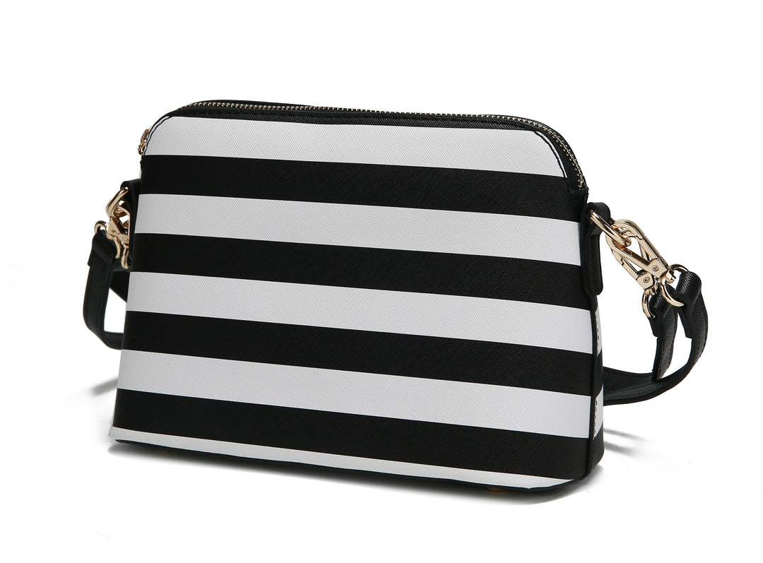 Coral Mkf Kimmy Striped Crossbody Bag By Mia K