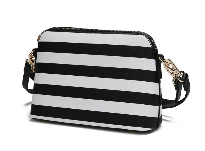 Coral Mkf Kimmy Striped Crossbody Bag By Mia K