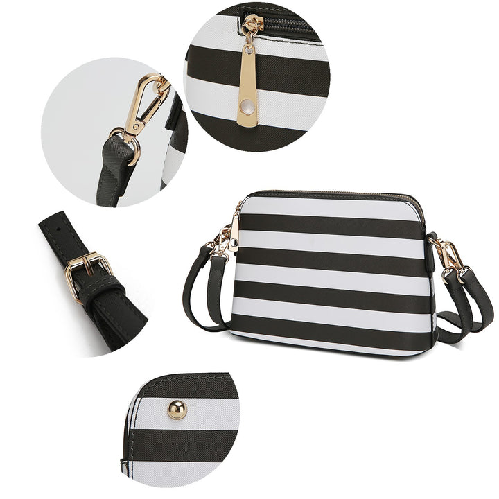Mkf Kimmy Striped Crossbody Bag By Mia K