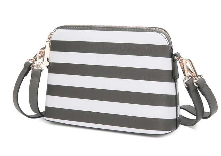 Fuchsia Mkf Kimmy Striped Crossbody Bag By Mia K