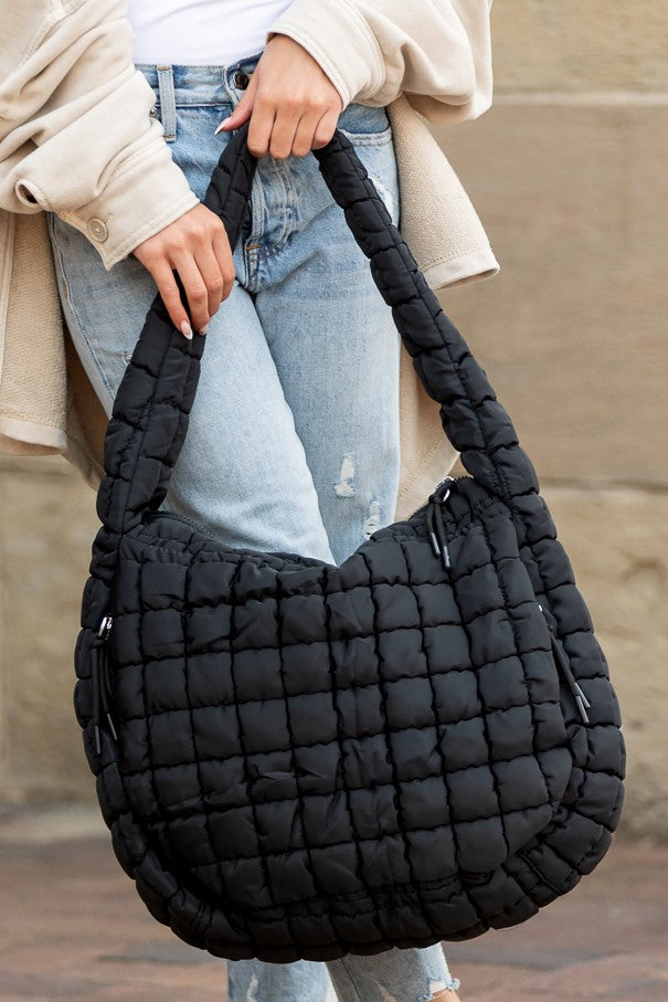 Citrine Taylor Quilted Puffer Tote