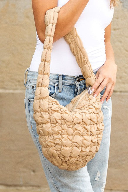 Buff Dale Quilted Puffer Shoulder Bag