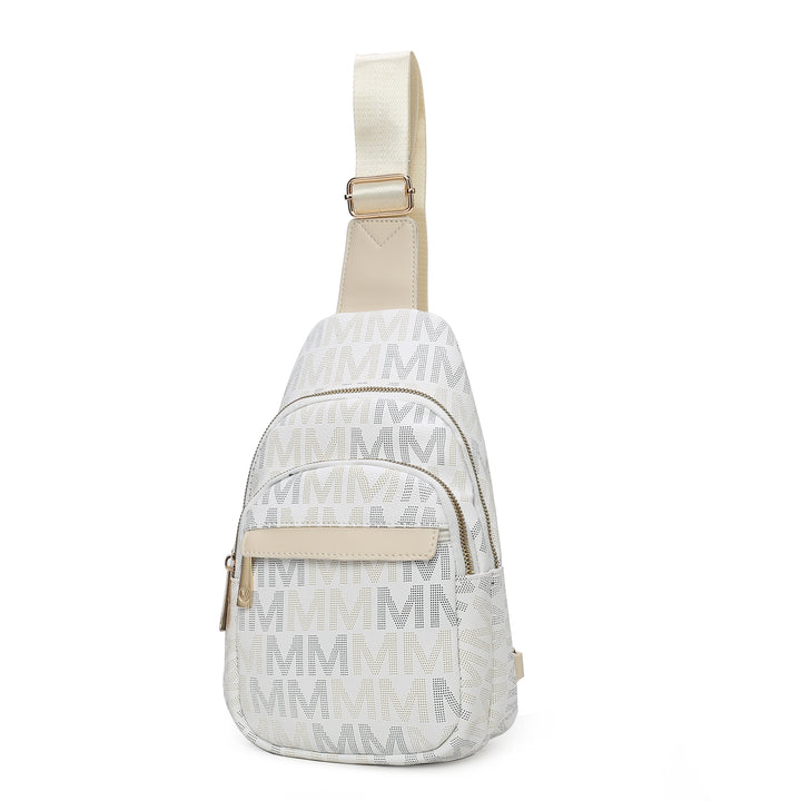 Mkf Helaena Logo Printed Women Sling Bag By Mia K