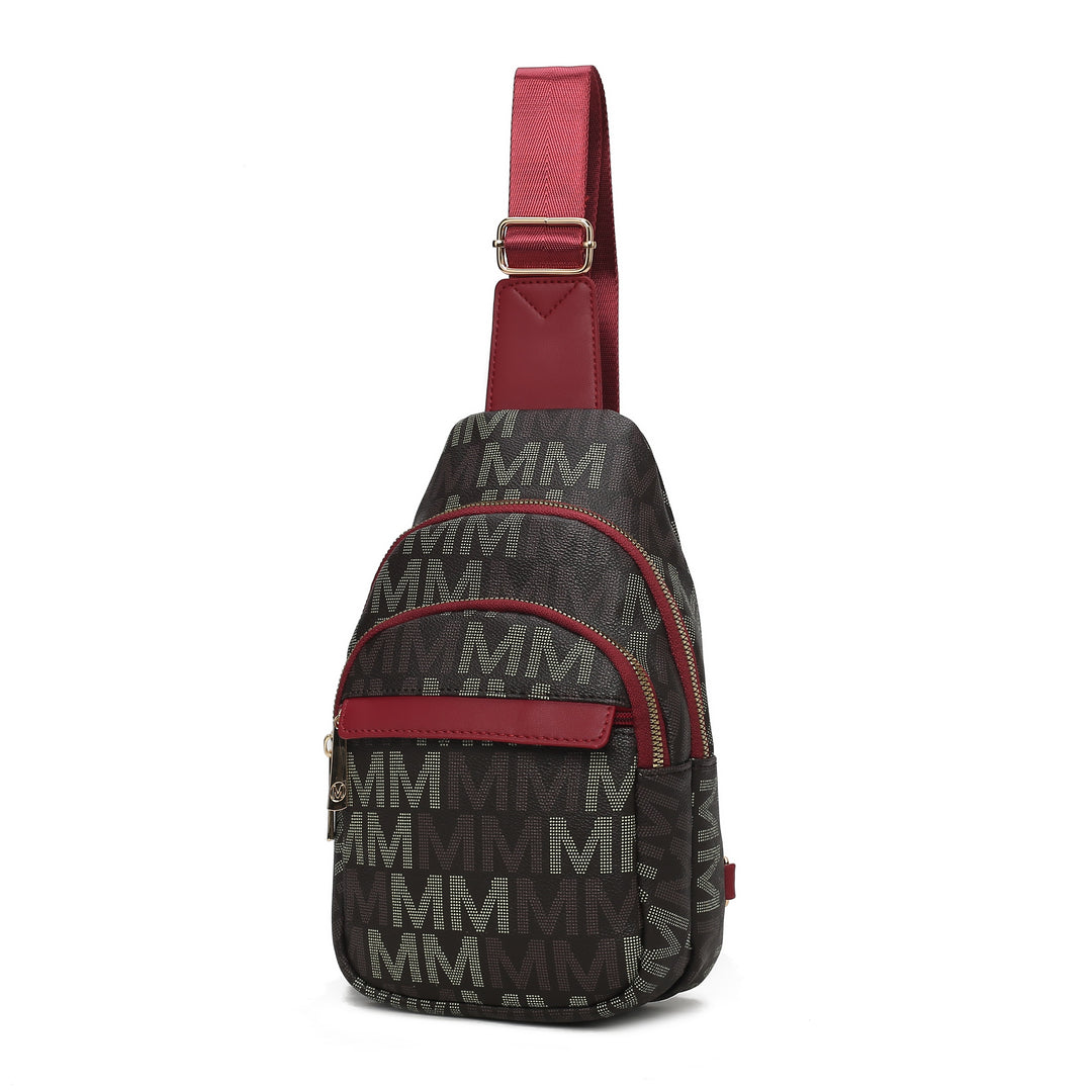 White Mkf Helaena Logo Printed Women Sling Bag By Mia K