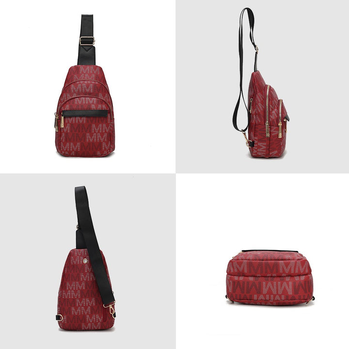 Mkf Helaena Logo Printed Women Sling Bag By Mia K