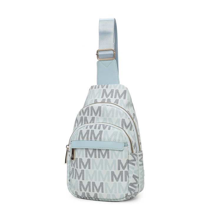 Tan Mkf Helaena Logo Printed Women Sling Bag By Mia K