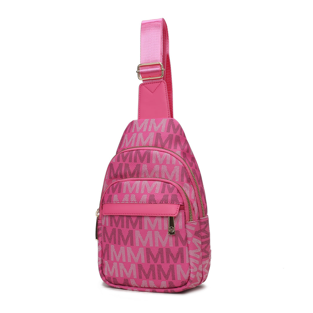 Red Mkf Helaena Logo Printed Women Sling Bag By Mia K