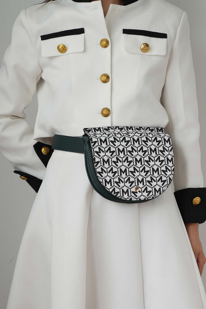 Black Mkf Daksha Half Moon Belt Waist Bag By Mia K