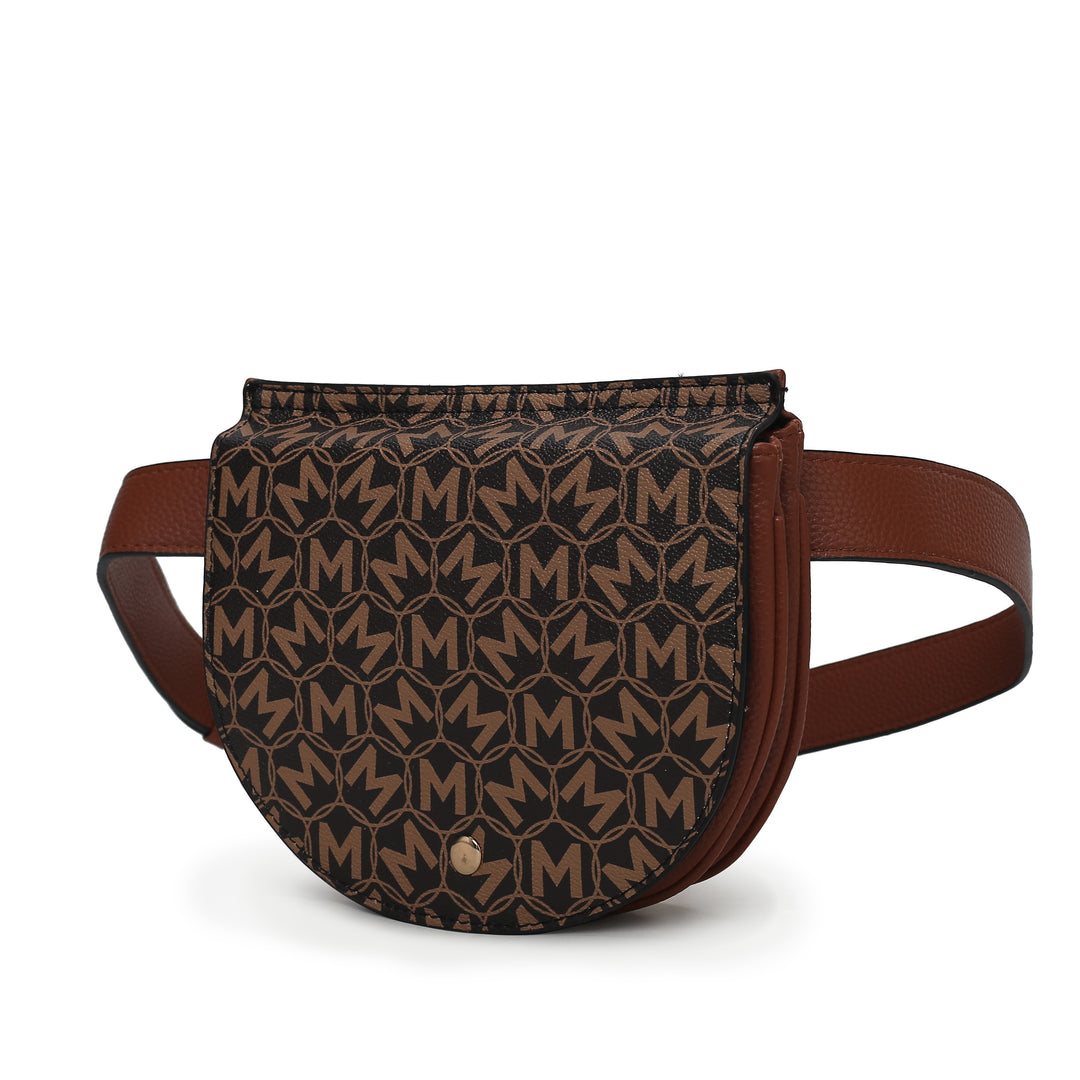Light Blue Mkf Daksha Half Moon Belt Waist Bag By Mia K