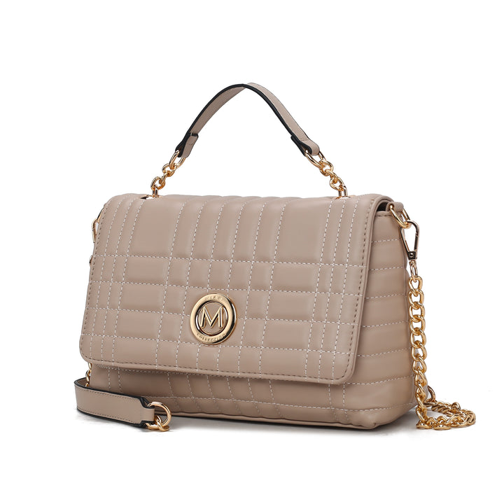 Brown Mkf Lola Quilted Women Shoulder Bag By Mia K